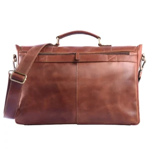 Leather Cognac Briefcase