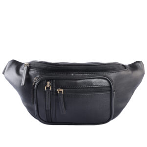 Leather Belt Pouch Black