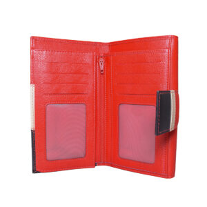 Leather Wallet Multicolor Red