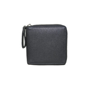 Black Designer Round Zipper Women Wallet