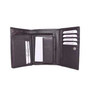 Women Leather Black Bi Fold
